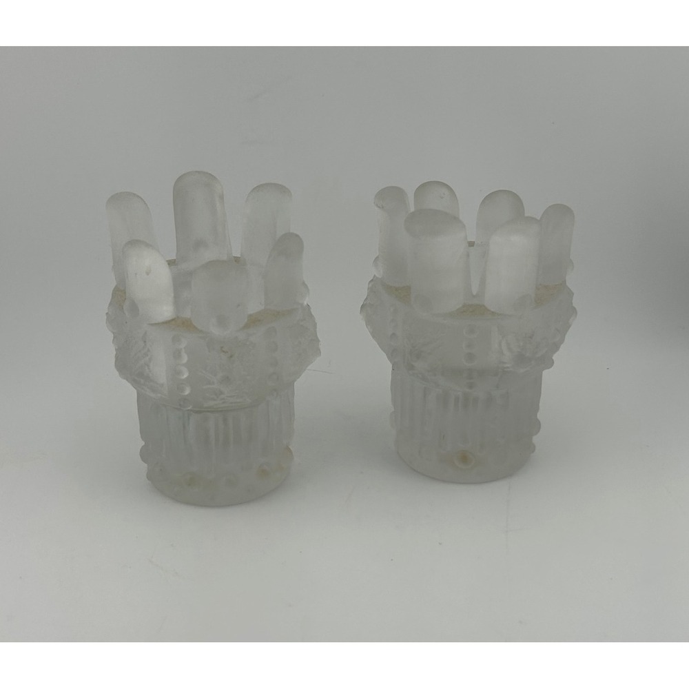 Vintage RCR Crystal Art Glass Candle Holders Candlesticks Set‎ of 2 Lucerne